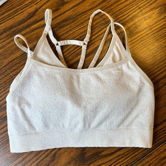 Gymshark adapt fleck seamless sports bra mineral coconut white medium - Picture 6 of 9
